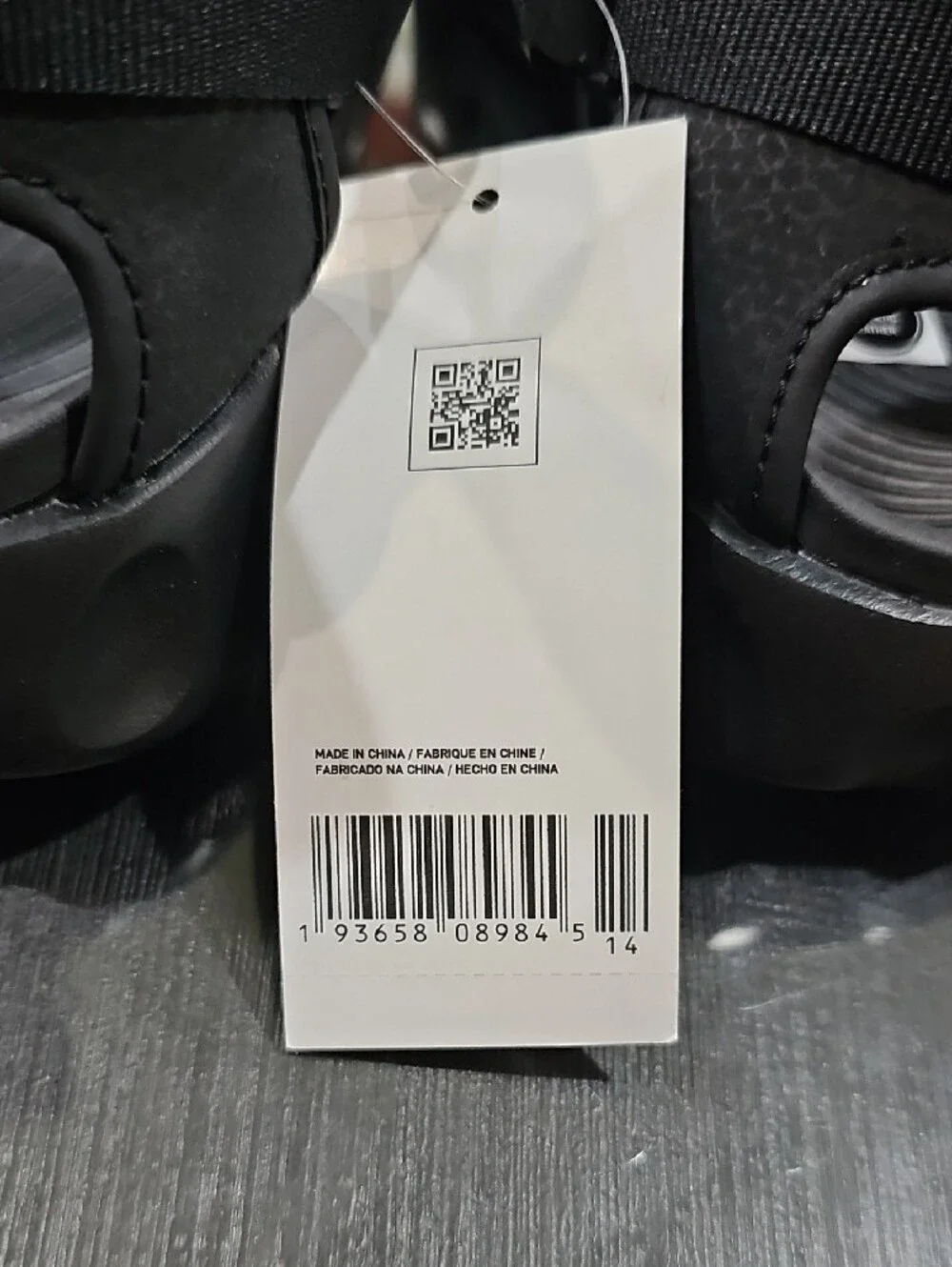 Nike Black Men’s Adjustable Strapped Slide Sandals